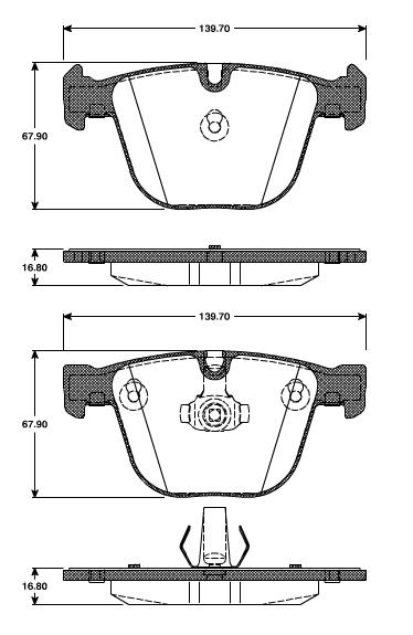 Pastilhas Traseiras BMW Serie 7 (E65)  740i/745i  01/....