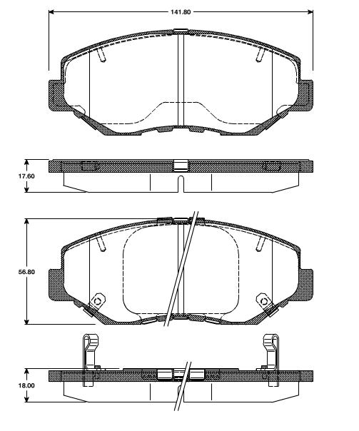 Pastilhas Dianteiras Honda CRV  2.0/2.2  16v   05/06