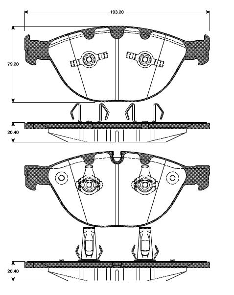 Pastilhas Dianteiras BMW Serie 7 (E65)  760i/760il  03/....