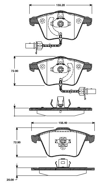Pastilhas Dianteiras Audi A8 W12 6.0   04/....