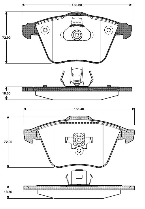 Pastilhas Dianteiras Volvo C30 2.0/2.4/T5  03/...