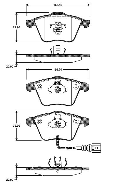 Pastilhas Dianteiras Audi A4 3.2 Quattro  05/....