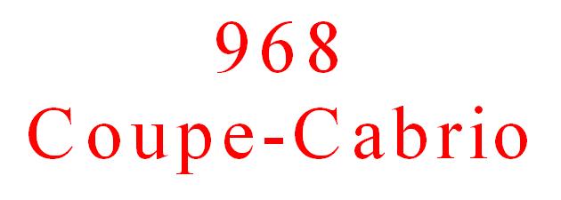 968 - Coupe / Cabrio