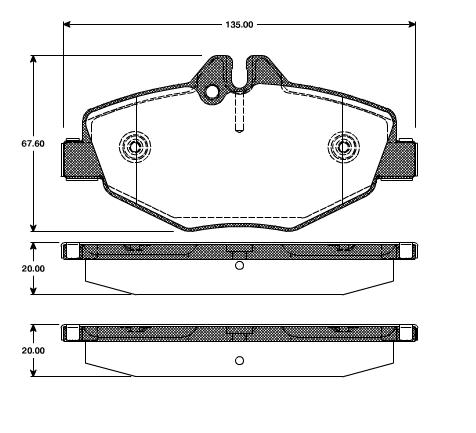 Pastilhas Dianteiras Mercedes Classe E (W211) E200/E220  02/....