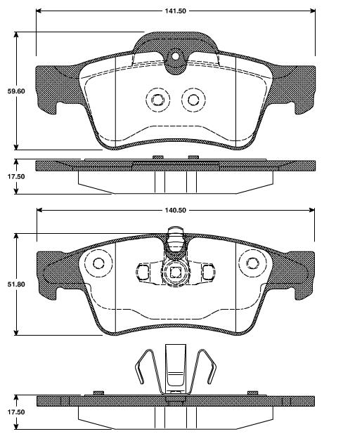 Pastilhas Traseiras Mercedes Classe E (W211) E320/E350   02/...
