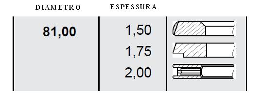 Aneis Pistão STD Audi A4  1.8 20v  94 / 04