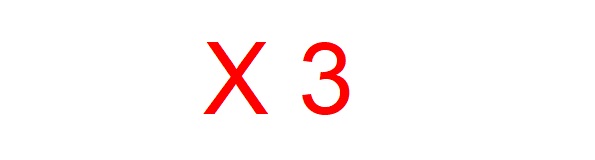 X 3